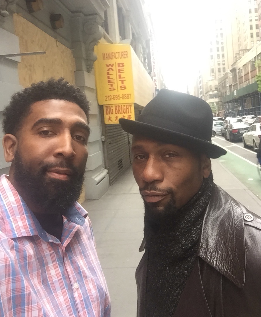 Derrick with Leon Robinson