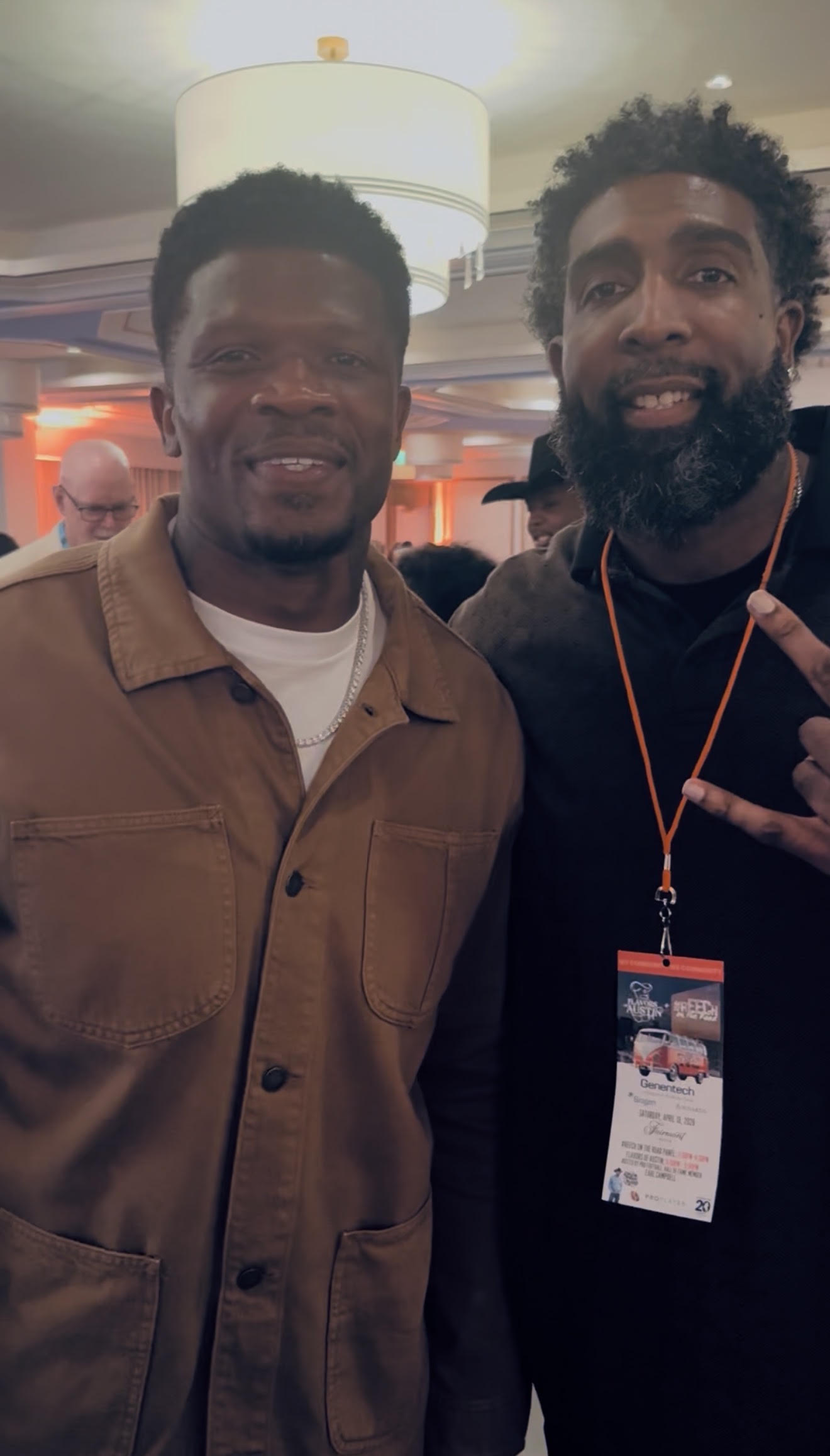 Derrick w/ NFL Hall of Famer Andre Johnson